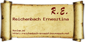 Reichenbach Ernesztina névjegykártya